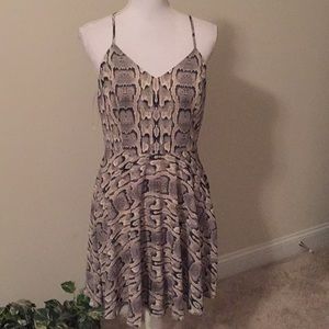Express snakeskin spaghetti strap dress
